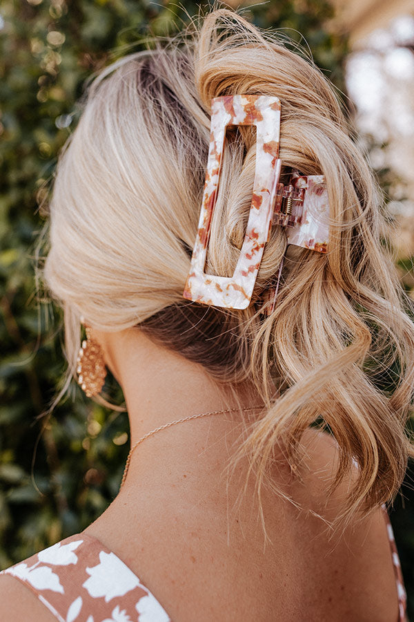 Eco-Friendly Jumbo Open Shape Claw Clip in Brown