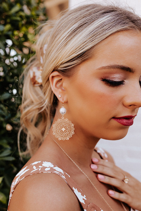 Sunshine On The Horizon Earrings In White