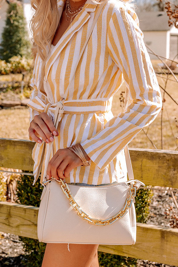 Pretty Personality Faux Leather Purse In Cream