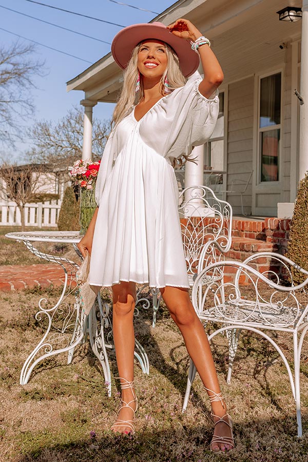 Sweet Remedy Babydoll Dress In White Sweet Remedy Babydoll Dress In White