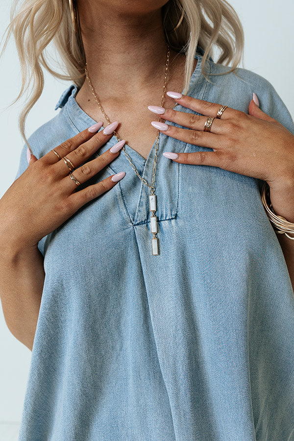 Saturday Brunch Lariat Necklace