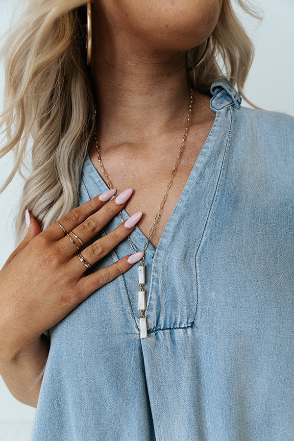 Saturday Brunch Lariat Necklace