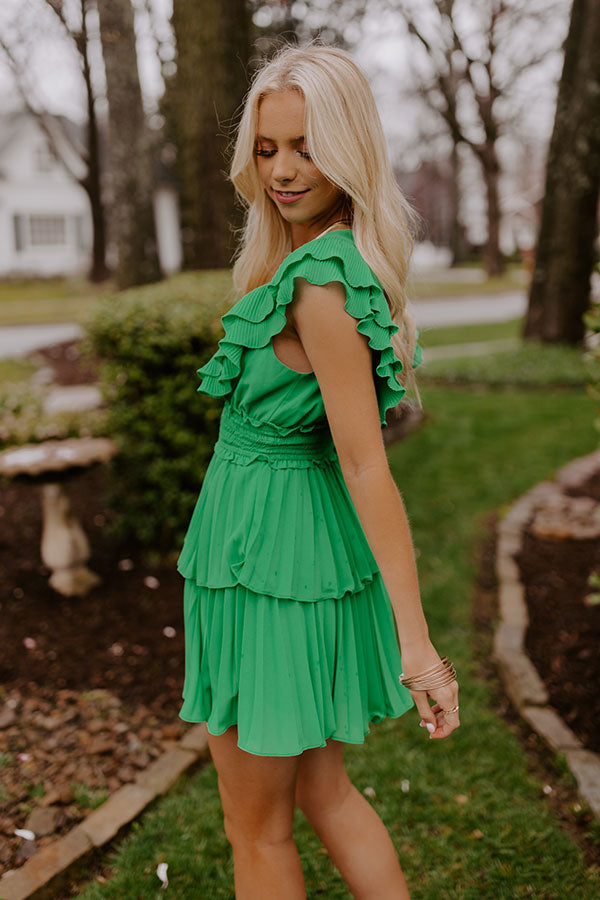 Impressions Runway Reserved Satin Midi in Kelly Green S / Kelly-Green