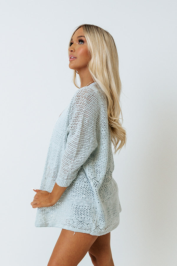 Keep At Bay Knit Cardigan In Limpet Shell