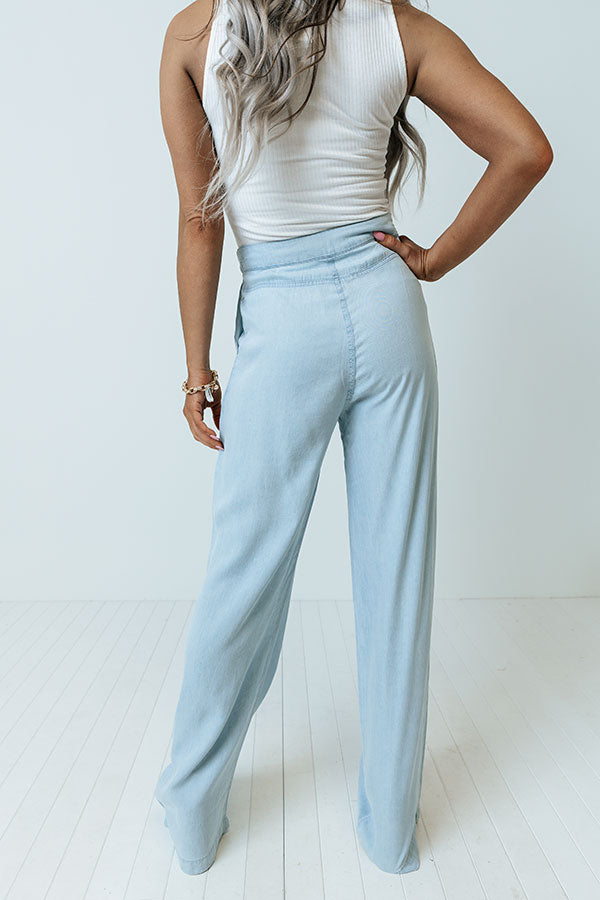 The Elain High Waist Chambray Pants