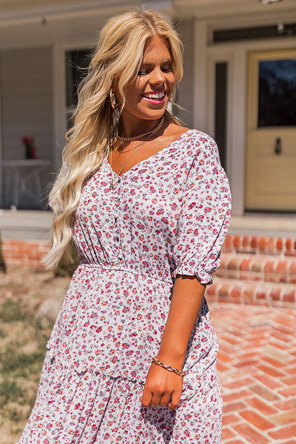 Cheer You On Floral Midi Curves • Impressions Online Boutique