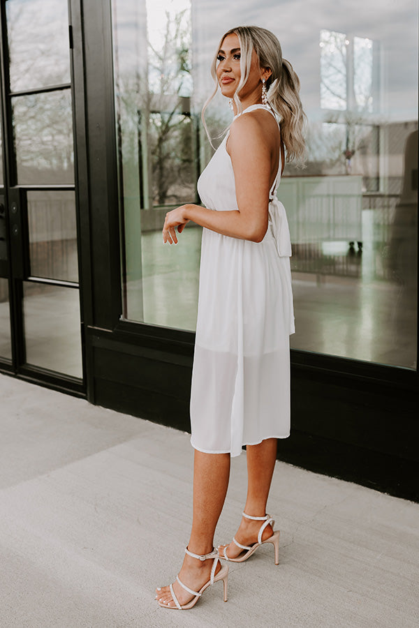 Staying Downtown Dress In White