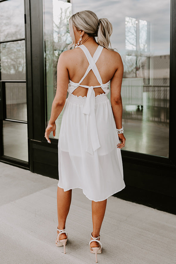 Staying Downtown Dress In White