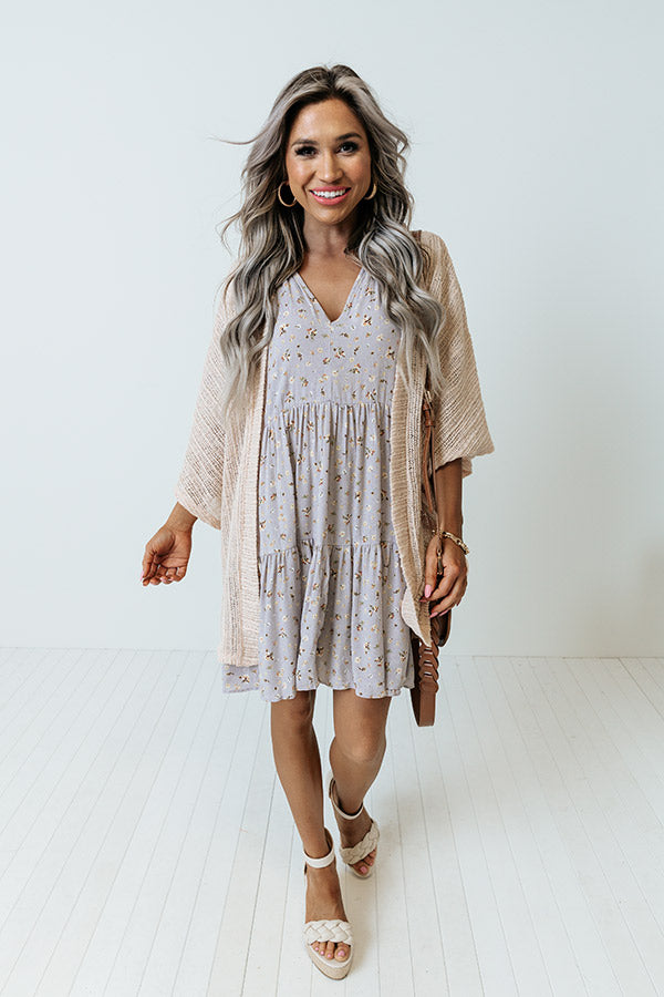 Coral Reef Cruise Knit Cardigan In Beige