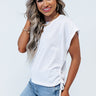 More To The Story Ruched Top In White Image - 1