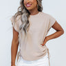 More To The Story Ruched Top In Birch Image - 1