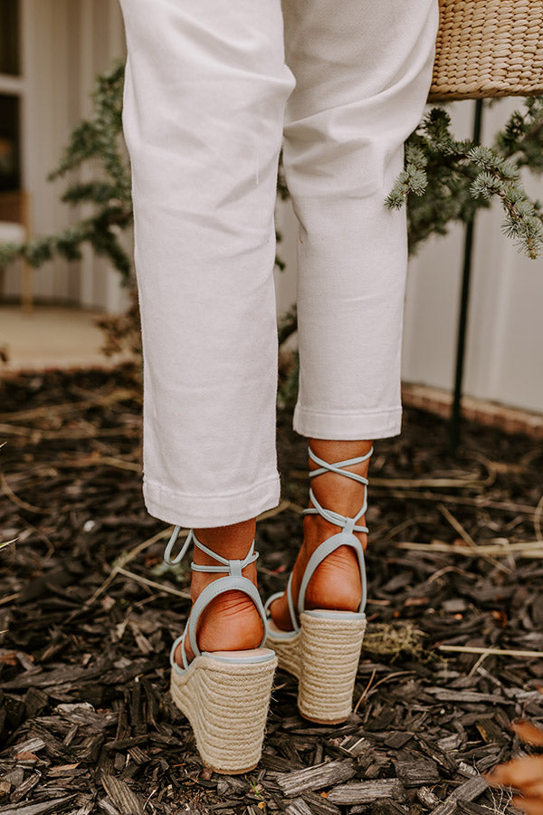 The Wenden Lace Up Wedge In Limpet Shell