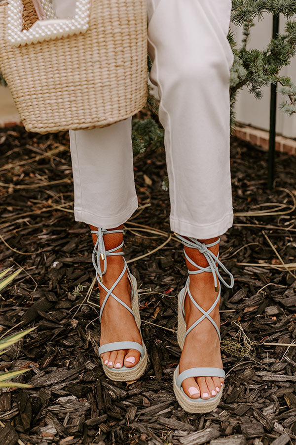 The Wenden Lace Up Wedge In Limpet Shell