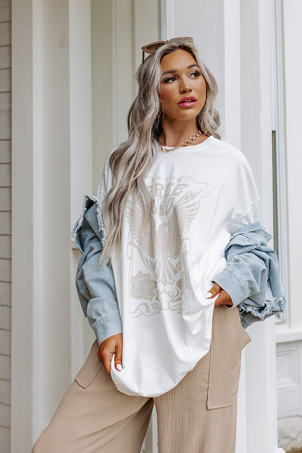 Free Bird Vintage Graphic Oversized Tee Image - 1