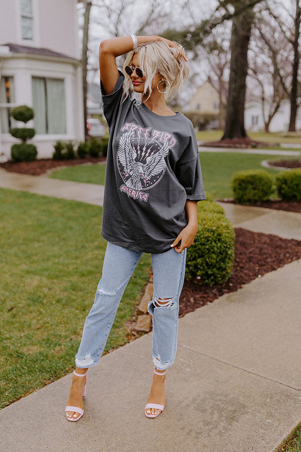 America Vintage Graphic Oversized Tee Image - 1