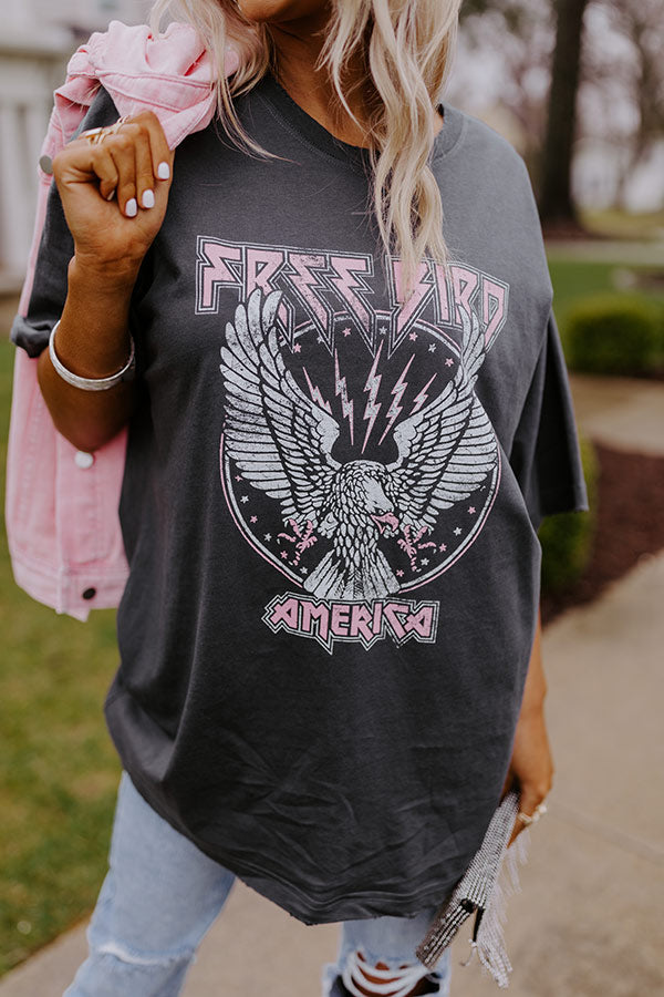 America Vintage Graphic Oversized Tee Image - 1