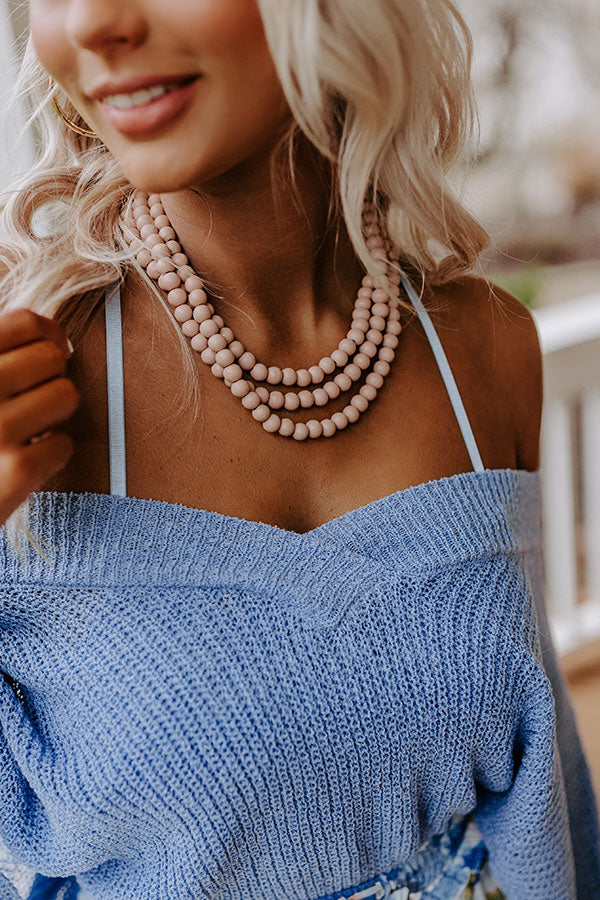 Favoring Florida Layered Necklace In Latte