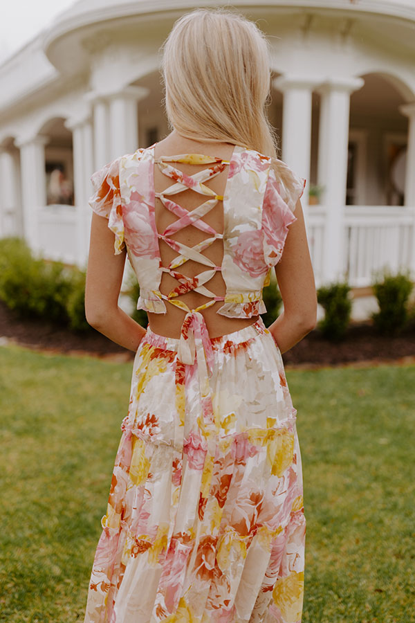 Made For Merriment Floral Cut Out Maxi • Impressions Online Boutique