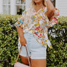 For A Season Floral Shift Top in Cream Curves Image - 1