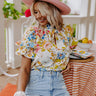 For A Season Floral Shift Top in Cream Image - 1