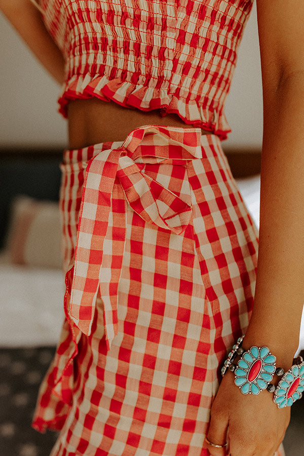 Hey, Firecracker Gingham Skirt