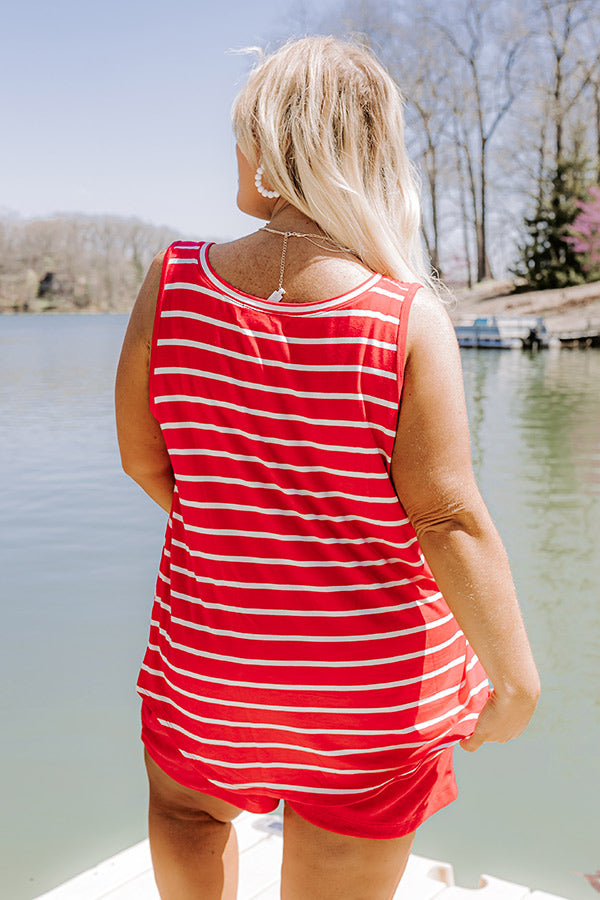 Afternoon Sail Stripe Shift Tank Curves