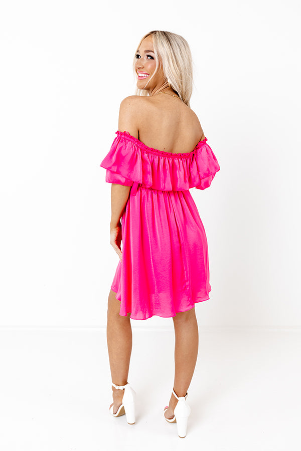 Curvy Forever To Go Babydoll Dress, Hot Pink - La Di Da Boutique