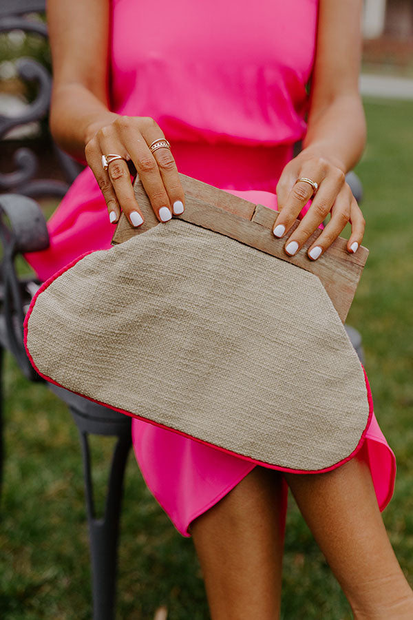 All The Way Embellished Clutch In Tan • Impressions Online Boutique