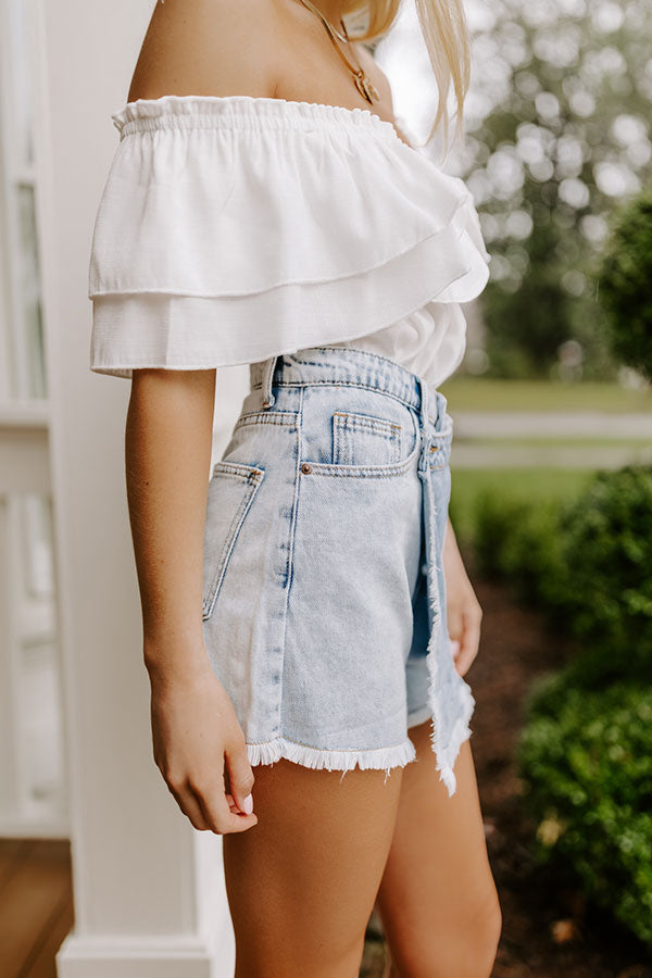 The Jake High Waist Denim Skort