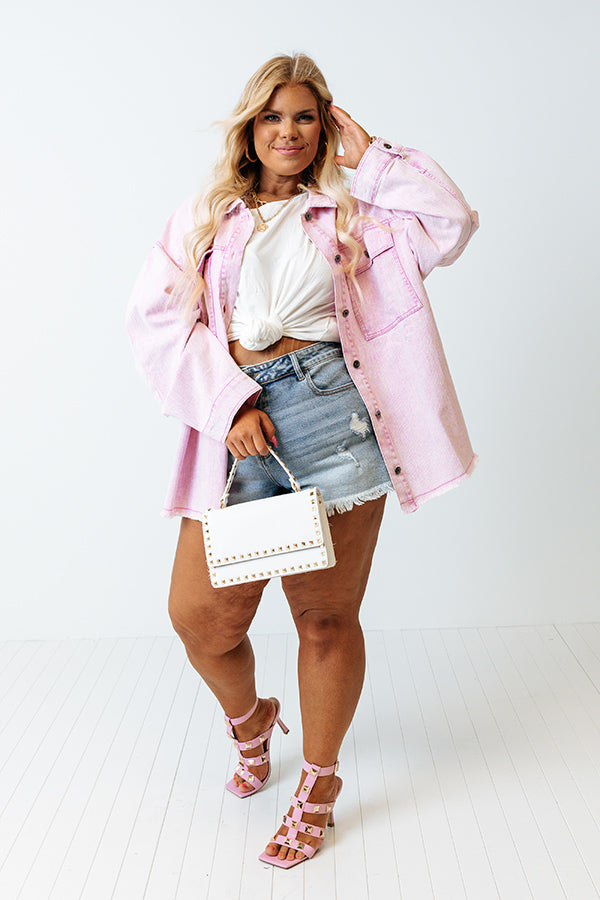 Lovers and Friends Sean Cropped Jacket in Candy Pink | REVOLVE