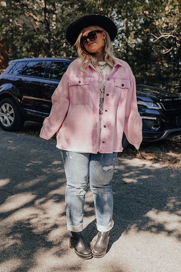 Judy Blue Hot Pink Denim Jacket