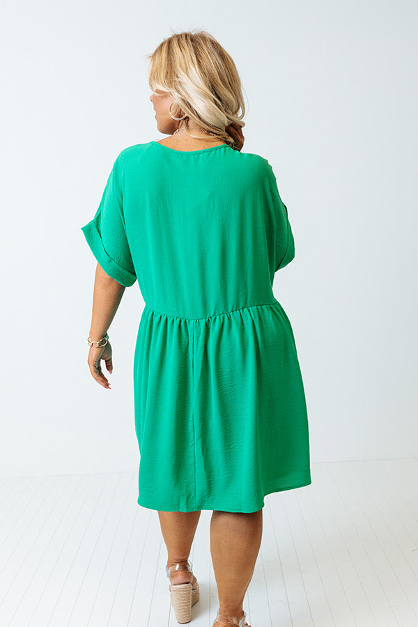 Be Yourself Babydoll Dress In Green Curves Be Yourself Babydoll Dress In Green Curves