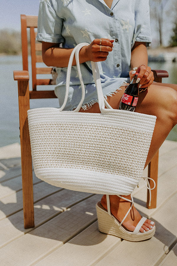 Lake Weekend Woven Tote