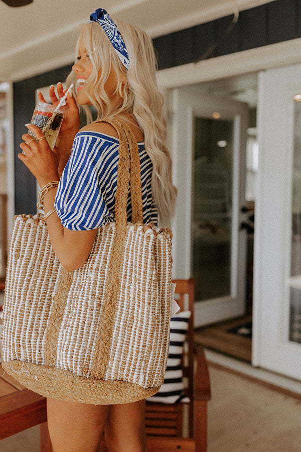 Somewhere Sunny Woven Tote
