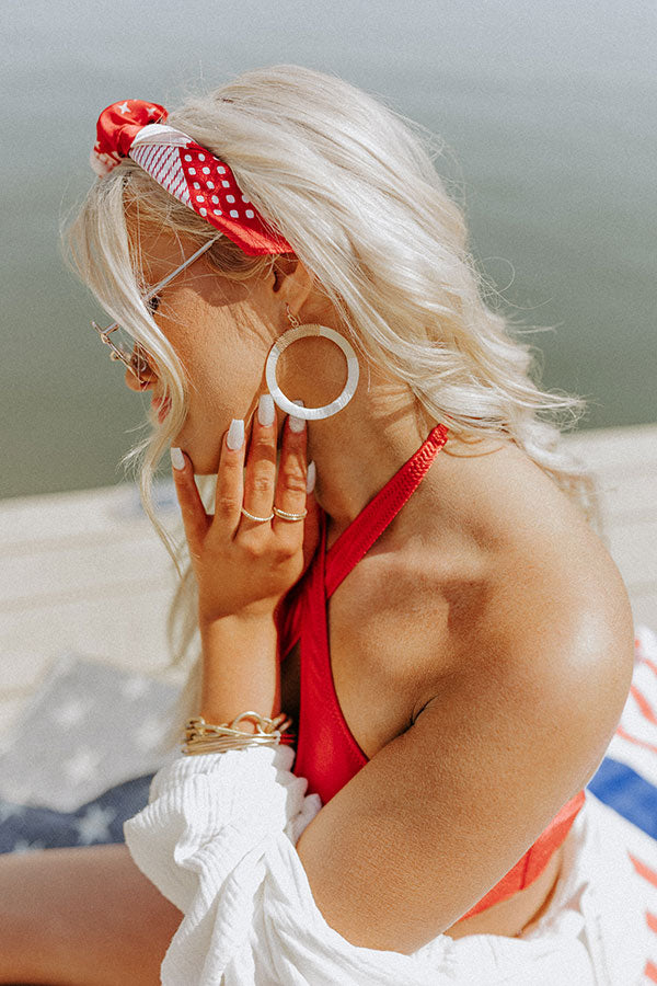 London Estate Hoop Earrings In White