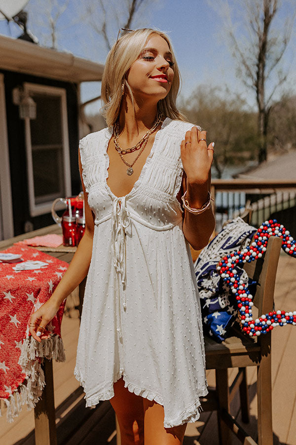 The Real Fling Babydoll Dress In Cream The Real Fling Babydoll Dress In Cream