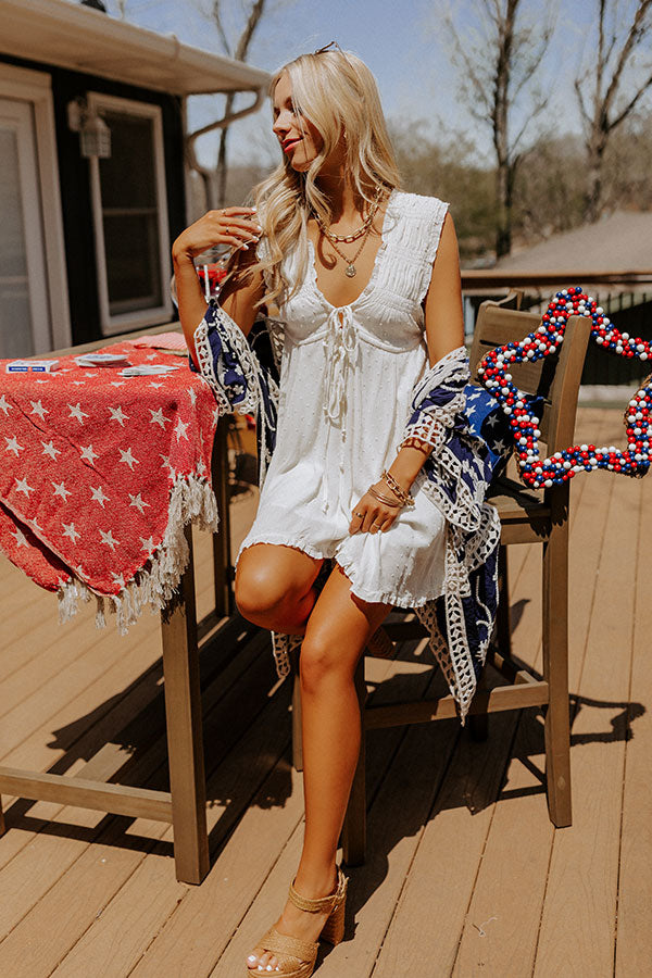 The Real Fling Babydoll Dress In Cream The Real Fling Babydoll Dress In Cream