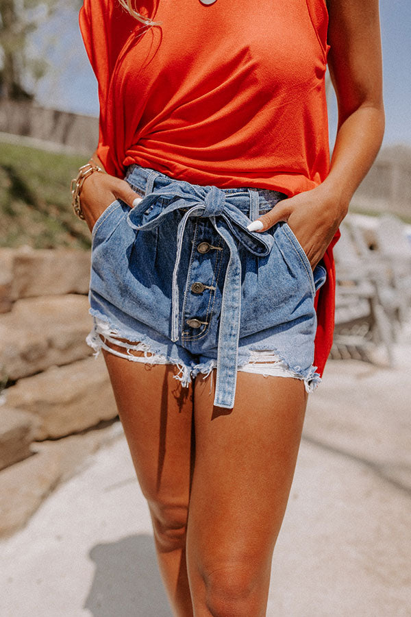 The Jaxon High Waist Distressed Shorts