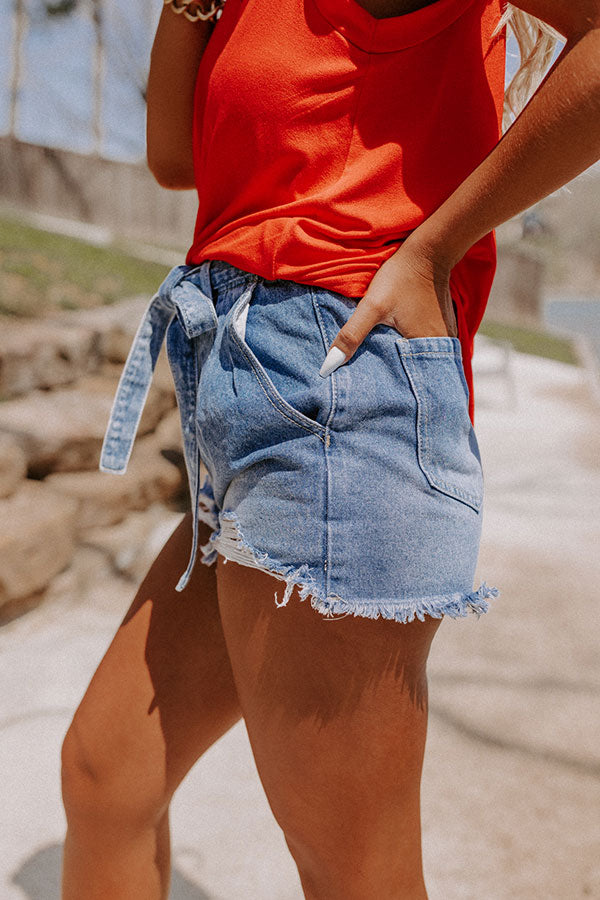 The Jaxon High Waist Distressed Shorts