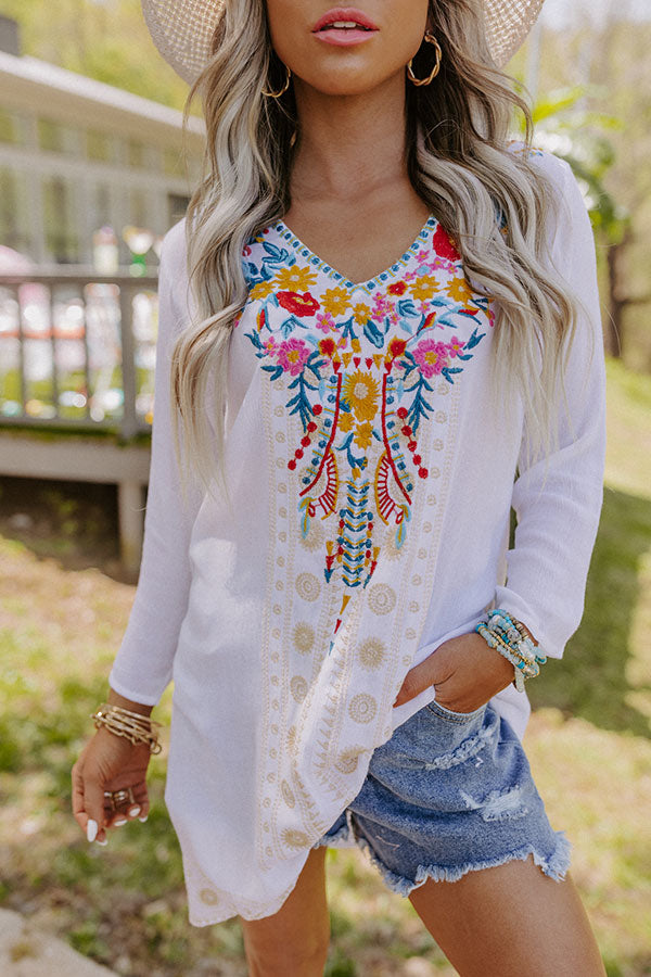 Patio Preferred Embroidered Tunic