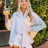 Trend Maker Colorblock Button Up Image - 1