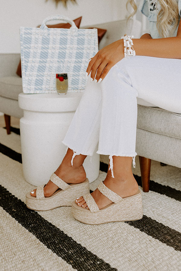 The Regina Raffia Wedge