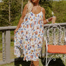 Sweet Georgia Peach Floral Midi Dress In Ivory Curves Image - 1