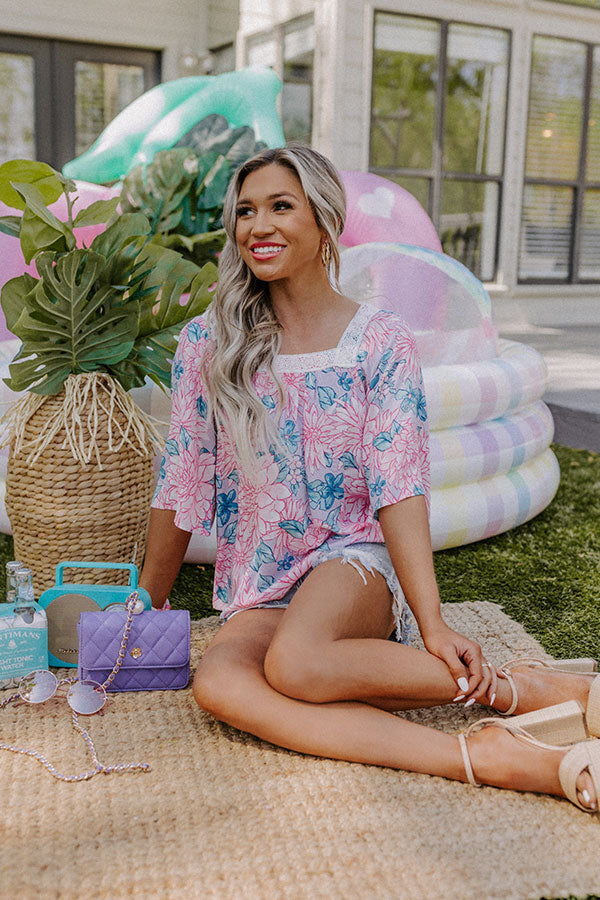 Quick To Smile Floral Shift Top
