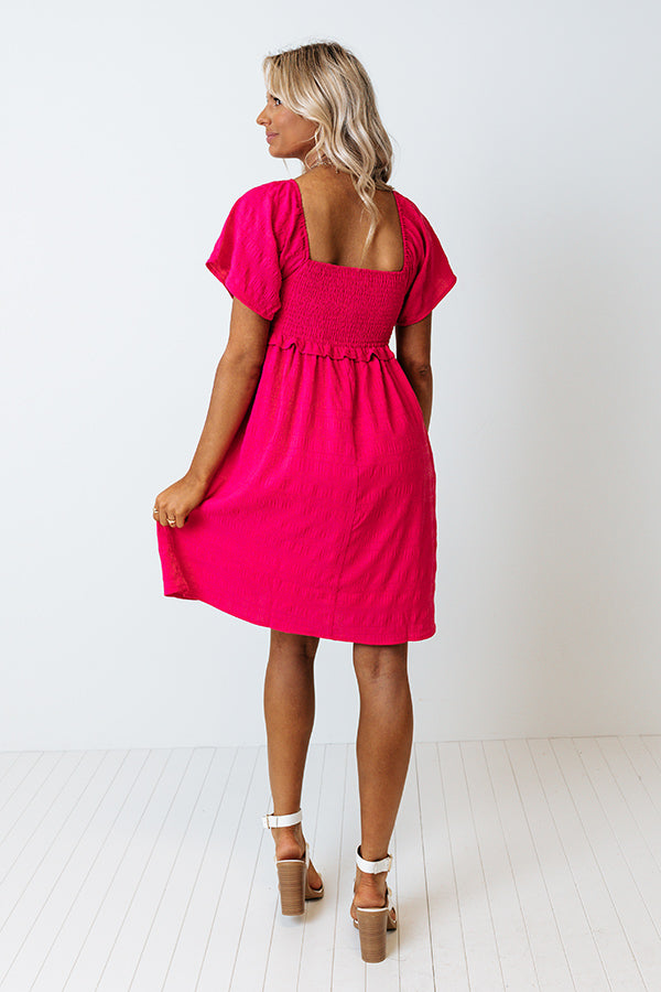 Shining Brighter Smocked Dress In Hot Pink – Impressions Online Boutique Shining Brighter Smocked Dress In Hot Pink – Impressions Online Boutique