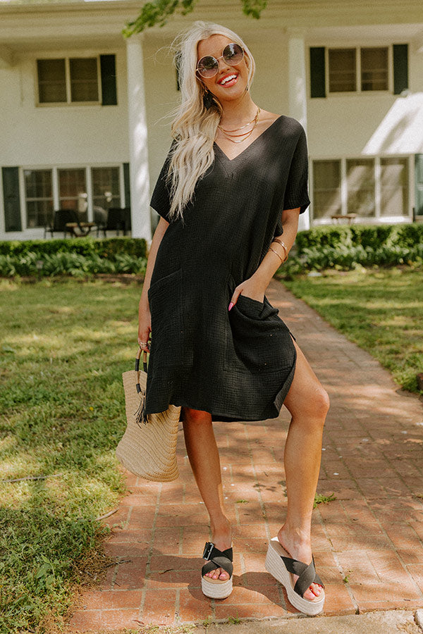 Newport Look Shift Dress in Black