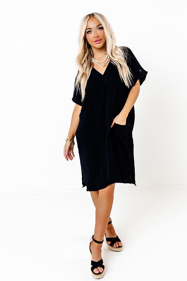 Newport Look Shift Dress in Black