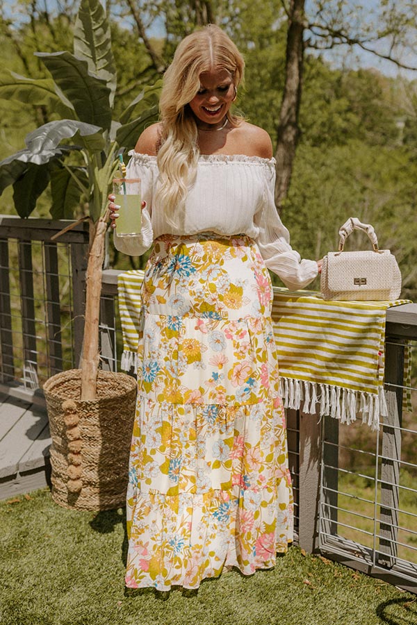Believe The Dream Floral Maxi Skirt Curves