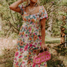 Simply Unforgettable Floral Midi In Peach Image - 1