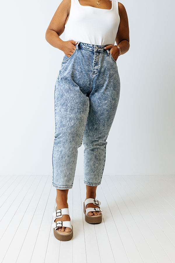 The Rainier High Waist Acid Wash Jean Curves
